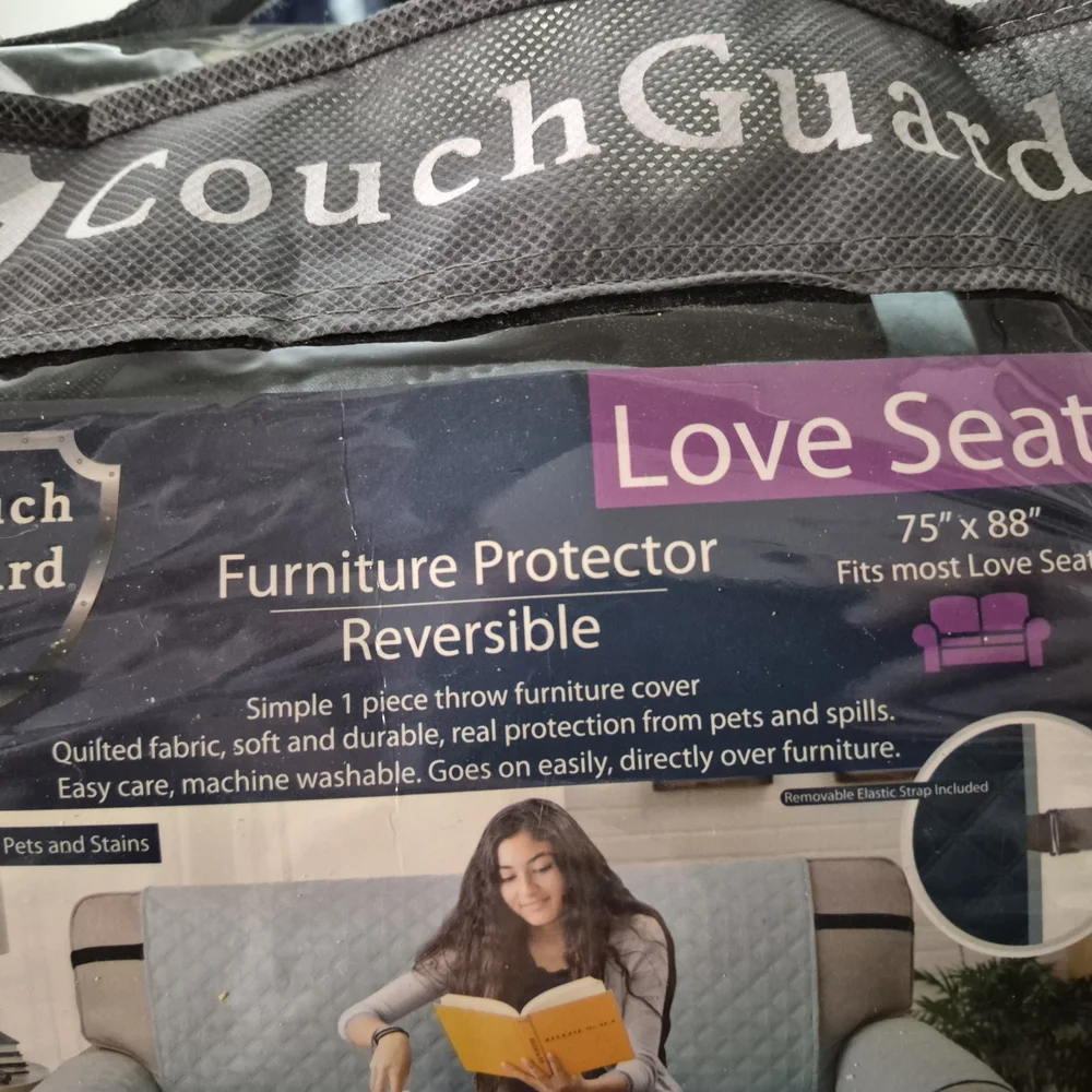 Reversible Love Seat And Sofa Cover in Jade And Teal